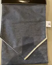 NWT Dainty Home Table runner 100% Polyester 13x72 Inches Reversible Blue, White