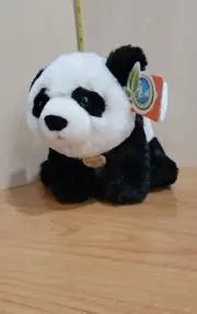 2019 Wild Republic Panda Bear Plush National Zoo DC Eco Saving Species Medallion