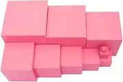 Sosoport Pink Tower Montessori Natural for Early Learning Fine Motor Skill Development Educational for Ages and Up