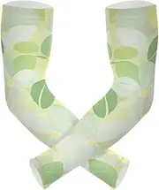[Yoogain] UV Protection Sleeves Youth Boys Mild and Fresh Flower Lemon Yellow Light Green Compression Sleeves Sun & UV Protection Anti-Run cubre brazos, Mild and Fresh Flower Lemon Yellow Light Green