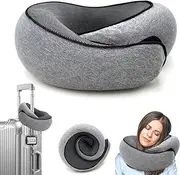 [AODOO] Neck Pillows for Travel - Airplane Pillow – Memory Foam for Kids & Adults – Travel Neck Pillow & Airplane Travel Essentials for Sleeping Support On Flight Or Car (Graphite Grey)