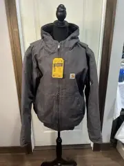 Carhartt Full Swing Loose Fit Washed Duck Fleece Lined Active Jacket L WITH TAGS