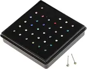 [Abbraccia] 36pcs Nose Rings Studs Hypoallergenic 316L Stainless Steel