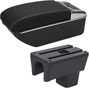 Armrest Box, for Suzuki for Swift Car Armrest Storage Box Retrofit Parts for Suzuki for Swift 2005-2021 Car Accessories Interior Details Central Armrest Console (Color : A3 Black White 7usb)