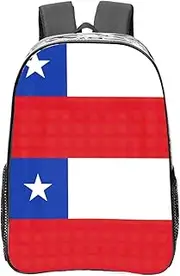 HJLUUFT Flag of Chile print Clear Backpack for Stadium Events, Small Clear Backpack for Concert Festival Sports