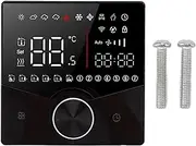 LCD Digital Smart Thermostat Knob Sauna Room Underfloor Heating Control Color Display Panel (Black)