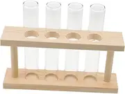 BCOATH 1 Set Glass Test Tube Plant Vase Multi Use Hydroponic Propagation Station for Desk for African and Flower Cuttings Decor