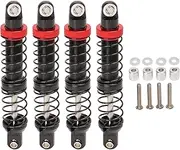 4Pcs RC Shock Absorber, Sturdy Aluminium Alloy Oil Adjustable RC Damper Set with Dual Spring Design, Durable RC Damper Reduces Vibration for 1/10 RC Crawler Car(3.1in)
