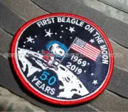 NASA APOLLO 11 ARMSTRONG 1969-2019 50-YEAR 1st BEAGLE on the MOON Snoopy PATCH