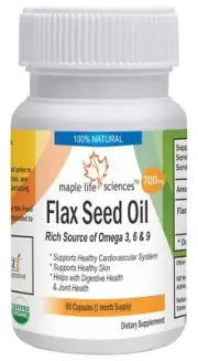 Flax seed Oil Capsules Rich in Omega 3, 6, 9 Pure & High Quality