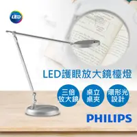 在飛比找PChome24h購物優惠-【飛利浦PHILIPS】LED護眼放大鏡檯燈 PD039