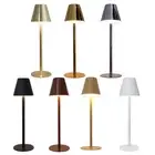 LED Reading Lamp Touch Metal Electroplating Lighting Decor Wireless for Bar Cafe