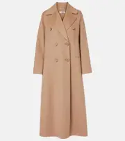['S Max Mara] 'S Max Mara Custodi wool coat UK 14 brown