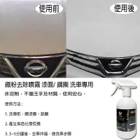 在飛比找松果購物優惠-鐵粉去除噴霧 漆面/ 鋼圈 洗車專用 400ML [JX絜鑫