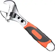 8 Inch Adjustable Wrench Carbon Steel Locking Adjustable Width, Spanner Handle