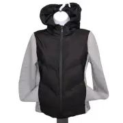 Jason Wu Edit Hoodie Jacket Women's XS Black Gray Full Zip Hood Pockets NEW NWT