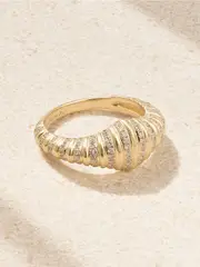 [Yvonne Léon] Yvonne Léon - Nano Chevalière Berlingot 9-karat Gold Diamond Ring - 5 5 Gold