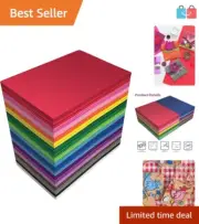 100 Pack Foam Sheets for Arts Crafts 5.5x8.5" Assorted 20 Colors 2mm Thick EVA