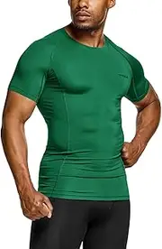 [TSLA] Men's Cool Dry Short Sleeve Compression Shirts, Athletic Workout Shirt, Active Sports Base Layer T-Shirts