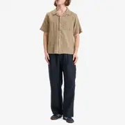 Corridor High Twist Stripe Short Sleeve Camp Shirt