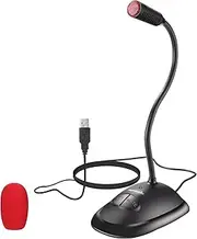 USB Computer Microphone, Plug&Play Cardioid Condenser PC Laptop Mic, On/Off and Mute Buttons with LED Indicator, Compatible with Windows/Mac, Ideal for YouTube,Zoom,Recording,Games (6ft)
