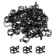 50 Pcs Fuel Line Clamps Spring Band Hose Clamps 19mm , Black