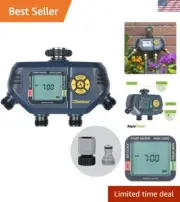 4 Zone Digital Timer Black Yellow Easy Setup Watering Control
