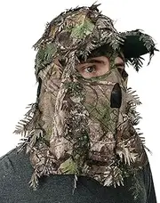 Realtree 3D Leafy Camo Face Mask Hats for Turkey Hunting, Airsoft, Tactical Birdwatching and Wildlife Observation