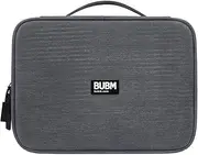 Multifunctional Hand-held Storage Bag Large Capacity -Layer Digital Acc ory Bag for Data Cable Power Bank U Disk L Grey L