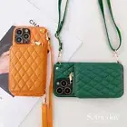Crossbody Leather Case Wallet Card Bag Cover For iPhone 16 15 14 13 Pro Max Plus