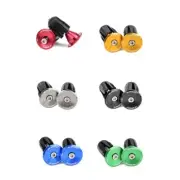 1 Pair MTB Road Bike Handlebar Grips Ends Cap Aluminum Bicycle Bar Plugs-Cover