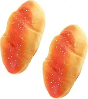 ERINGOGO Squeeze Bread Toys 2 Pack Bread Shape Decompression Toys Stretchy Ideal Party Favors
