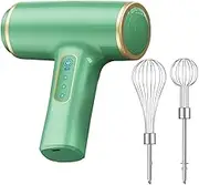 Electric Mixer Handheld, Electric Egg Beater, Rechargeable High-Speed Stirrer Whisk Portable for Dough Mixing Milk Frothing Travel Latte Protein Shakes Drinks Baking
