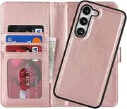 [Cavor] Wallet Case for Samsung Galaxy S23 Plus 6.6" Leather Case 2 in 1 Magnetic Detachable Flip Cover Support Magsafe Charging with Stand Feature Card Slots-Pink