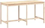 vidaXL Solid Pine Wood Garden Table - Large Outdoor Patio Furniture with Rustic Design and Sturdy Frame