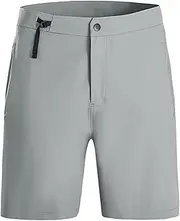 [YiZYiF] Men's Golf Athletic Shorts Summer Thin Stretchy Straight Fit Outdoor Casual Quick-Dry Pants
