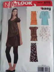 New Look 6725 Boho Bohemian Tunic or Dress Sewing Pattern 6 8 10 12 14 16 UNCUT