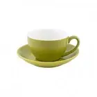 6x Cappuccino Cup & Saucer Set Bamboo Green 200mL Bevande Coffee Cups Tea Cafe