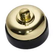 5152 Fan Controller Black Porcelain Base Polished Brass D60xP48mm