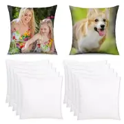 4 PCS Sublimation Blanks Pillow Cases White Cushion Covers Glossy Satin
