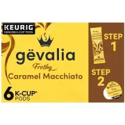 1 NIB Gevalia Frothy Caramel Macchiato Espresso 6ct Kcup Pod Brew Mother Spring