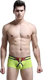 [Jueshanzj] Mens Boxers Printed Cotton Thong T-Back