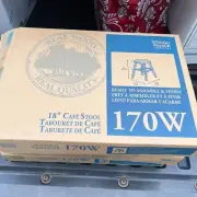 Whittier Wood furniture 18" Cafe stool 170W ready to assemble and finish solid