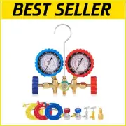 Versatile AC Manifold Gauge Set for R134a, R12 & R22 with Moisture Indicator