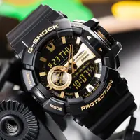 在飛比找PChome24h購物優惠-G-SHOCK 金屬光澤多層次錶盤設計腕錶-金面(GA-40