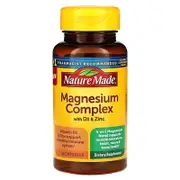 Nature Made, Magnesium Complex with D3 & Zinc, 60 Capsules