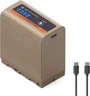 K&F Concept 10500mAh NP-F970 Battery 20W USB-C 3.5H Fast Charging NPF Battery for Sony NP-F970 F960 F950 F930 F550 F570 F750 for Camcorders Monitors LED Video Light