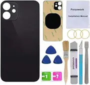 OEM Rear Back Glass Replacement for iPhone 12 Mini 5.4 inches (Black) with Reparing Toolkit