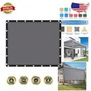 Multi-Surface 90% UV Block Shade Cloth 10x12 FT - Waterproof Dark Grey Canopy
