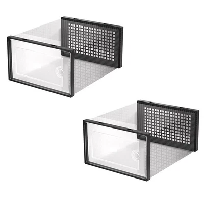 Shoe Storage Box, Clear Transparent Shoe Storage Boxes Hard Plastic1560